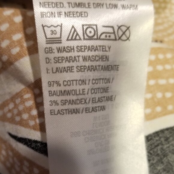 D & Co Womens Black Tan 3/4 Sleeve Blouse Plus Size 2X Retro Office Party - Picture 6 of 6